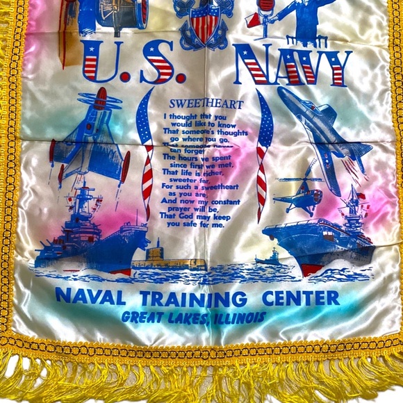 Vintage United States Navy Sweetheart Pillow Case Sham - Picture 7 of 11